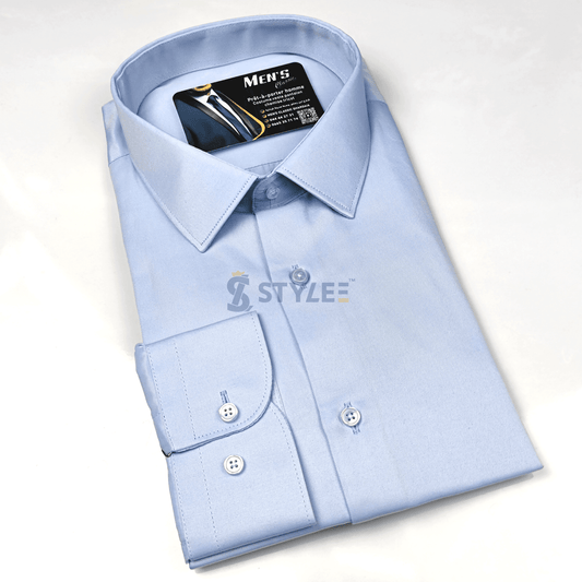 Chemise Slim Bleu ciel Satin